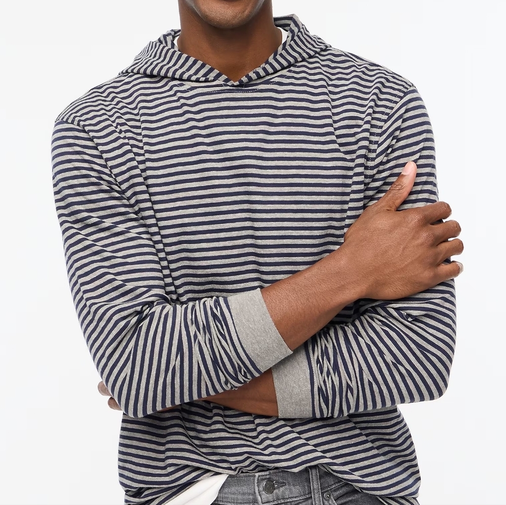 J. Crew Men's Long-Sleeve Washed Jersey Hoodie New Size Medium